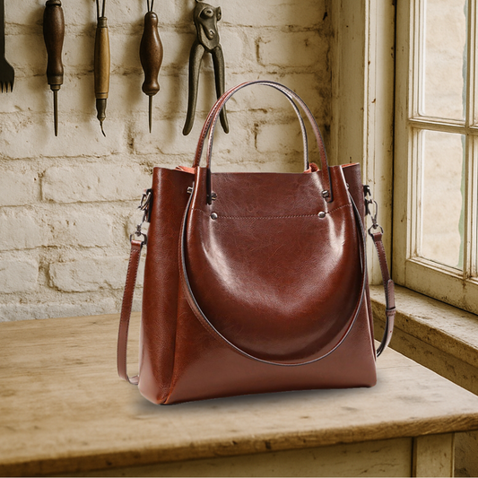 LUMA LOVE | Elegant two-way bag made from genuine leather